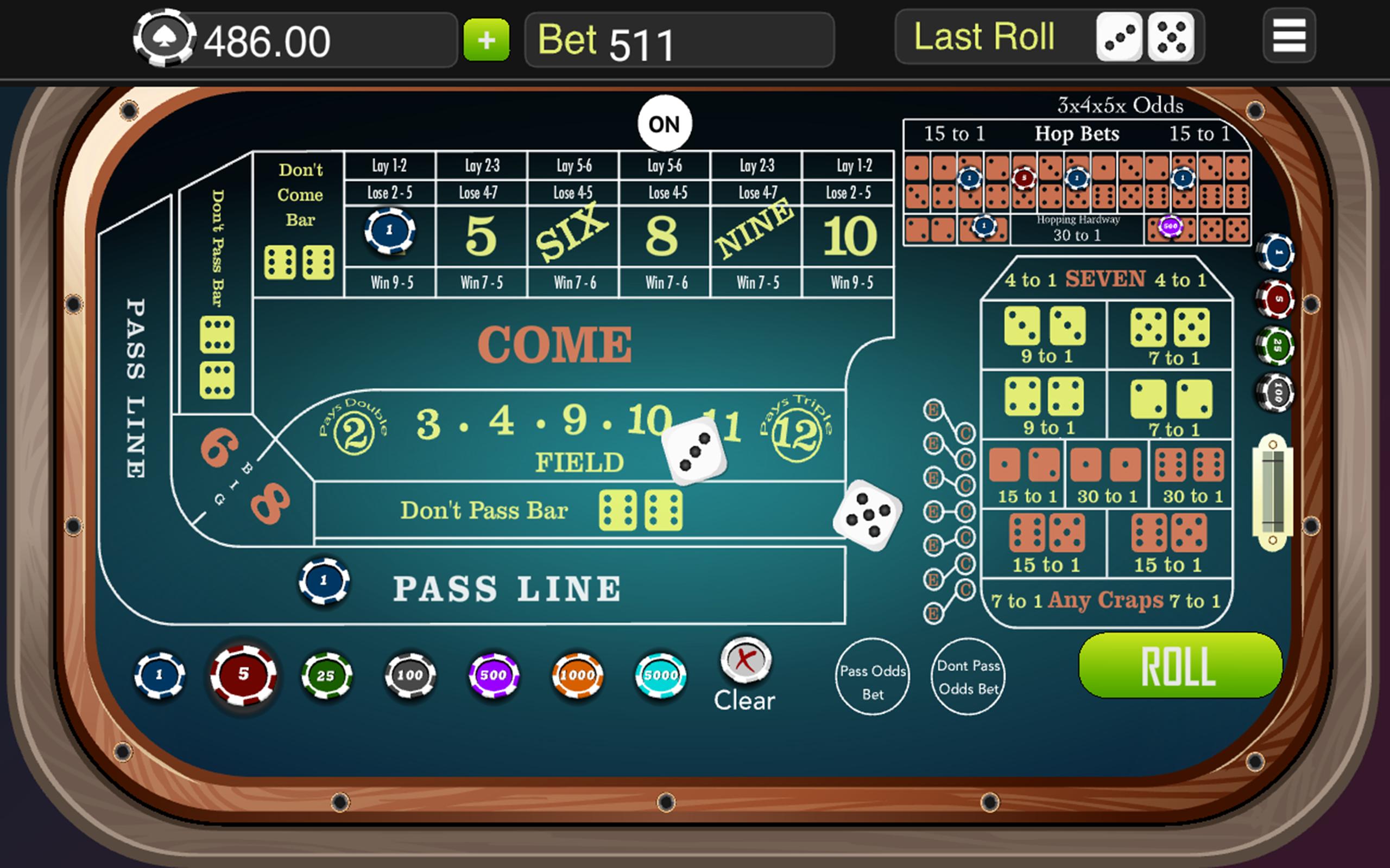 Hop bets on craps table rules